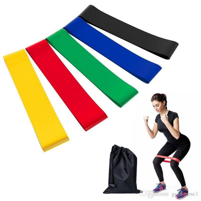 Exercise 5pcs Resistance Bands Exercise Loop Yoga Gym Workout Fitness Home Sports Set JY-EB501