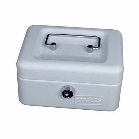 SunPower Cash Box 10&quot; With handle - Secure Money Storage with Money Tray and Key Lock KL-C009