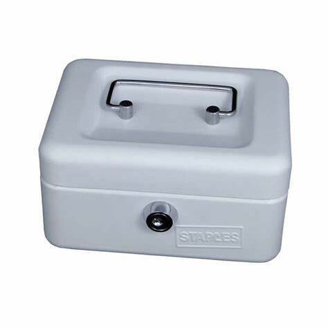 SunPower Cash Box 10" With handle - Secure Money Storage with Money Tray and Key Lock KL-C009