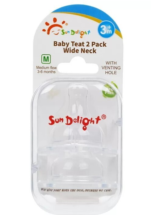 Sundelight wide neck silicone nipple (L,M,S) set of 2 31080