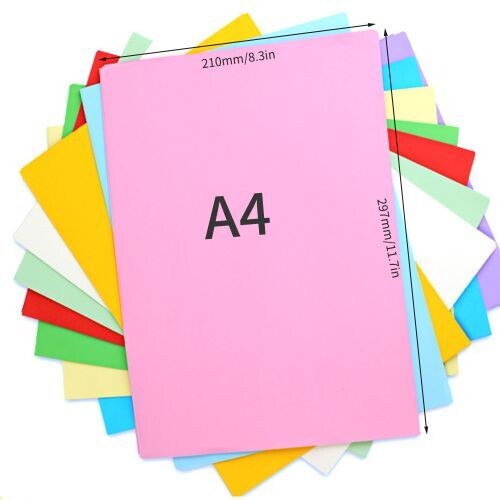 Generic full ream (500pcs) Sheets A4 Color Copy Paper 210x297mm/8.3x11.7in Printer Pink