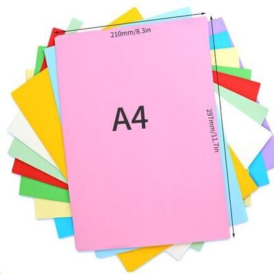 Generic 100 Sheets A4 Color Copy Paper 210x297mm/8.3x11.7in Printer Pink