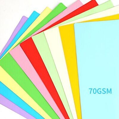 Generic 100 Sheets A4 Color Copy Paper 210x297mm/8.3x11.7in Printer Mix colours