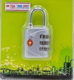 TSA approved locks numbered TSA-593