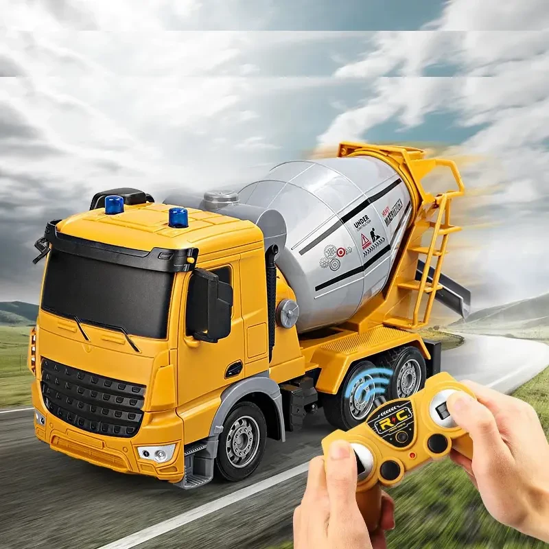 Remote Control Kids Toy 7ch Remote Truck Concrete Mixer Engineering Truck Light Construction Vehicle Toys For Kids Construction Vehicle Toys remote car