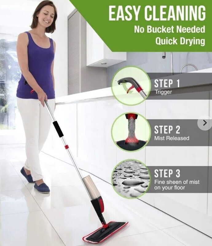 Generic Rotating Mop Spray Mop 360 Spin Twist Mop with Water Spray