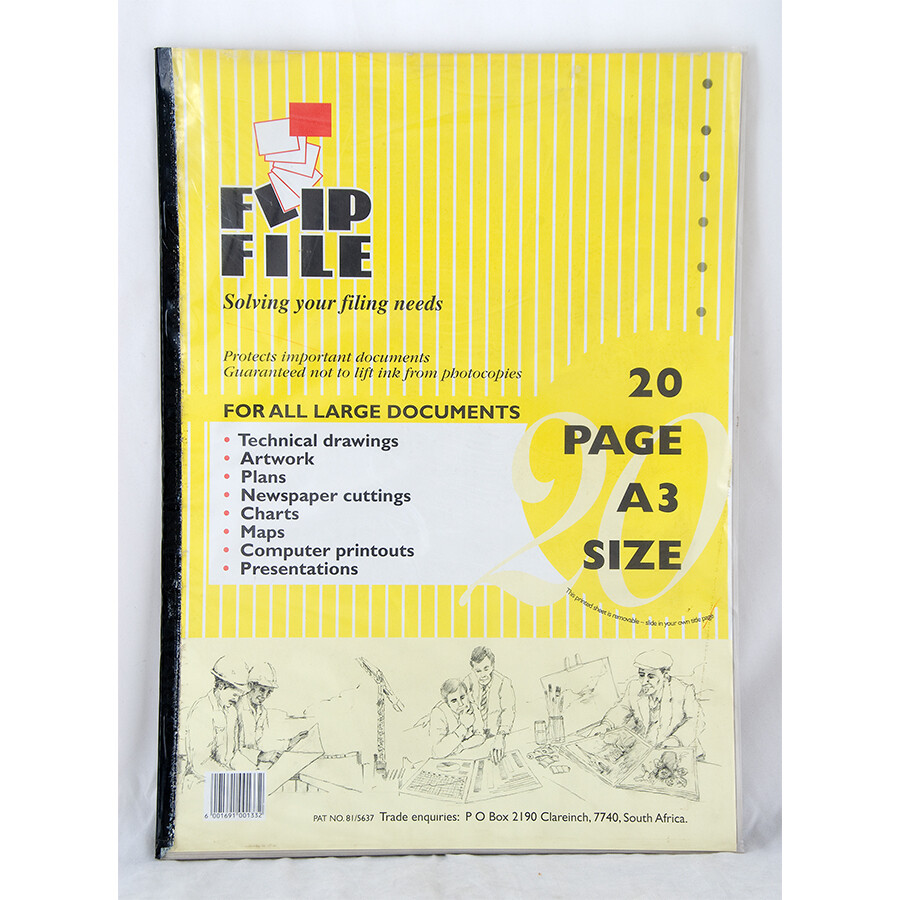 Filing accessories 20 page A3 flip file A3-20PG