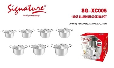 Signature 14pcs aluminium cooking pots SG-XC-005