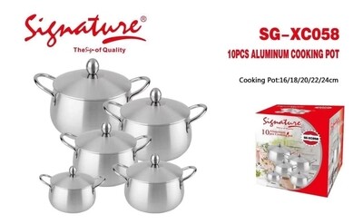 Signature 10pcs aluminium cooking pots SG-XC058