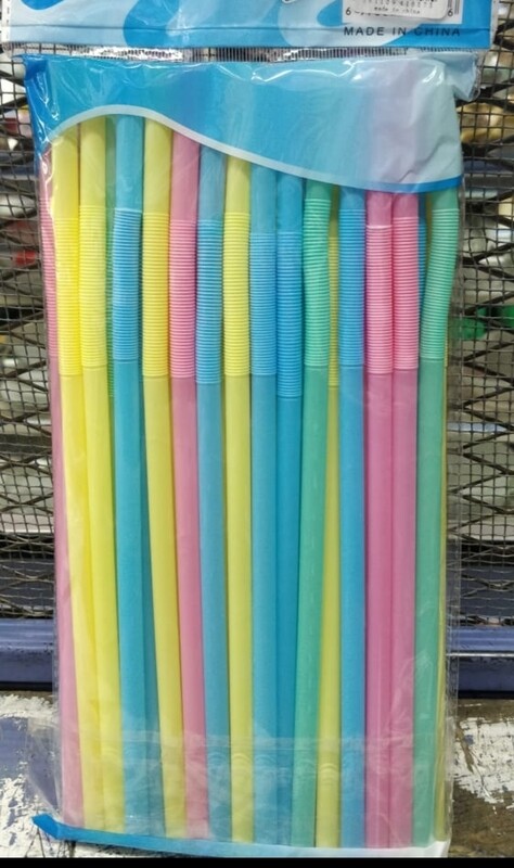 Artistic Straw Faldo, Milkshake, Juice. Size: 8*260mm50Pcs
