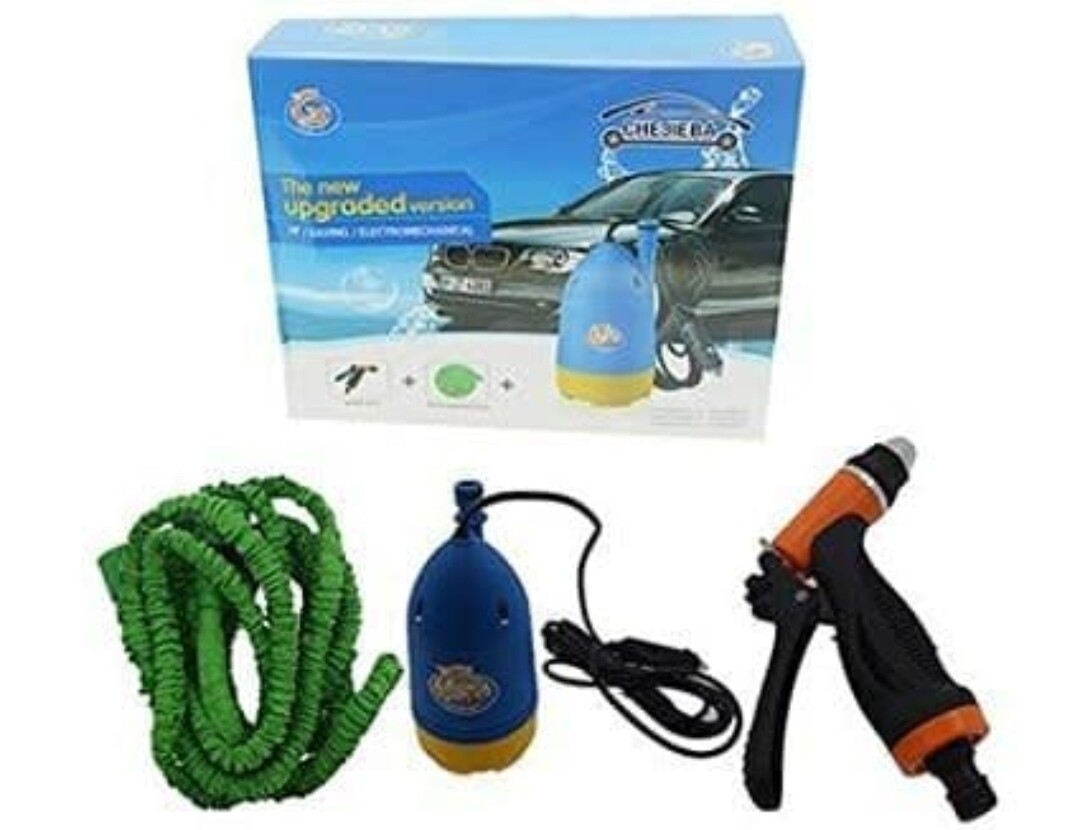 Portable car wash machine. Horse pipe (10m long) with pump & adaptor
