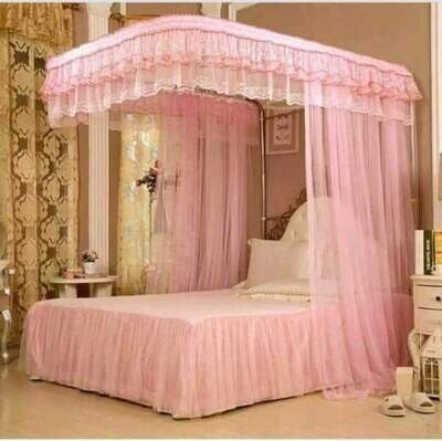 Rail to stand mosquito net 5x6 PINK