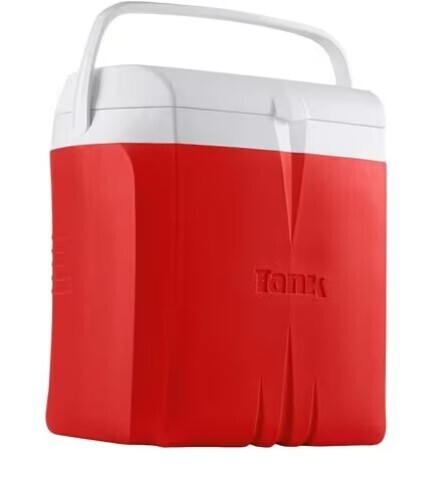 Tank Cooler Box 23L - Red, Ideal for Camping and Outdoor