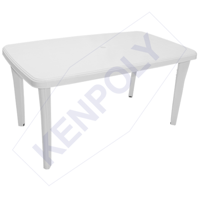 Kenpoly Plastic Table - Rectangular Foldable Plastic Table No. 3005 - White (L1470 × W840 × H725mm)