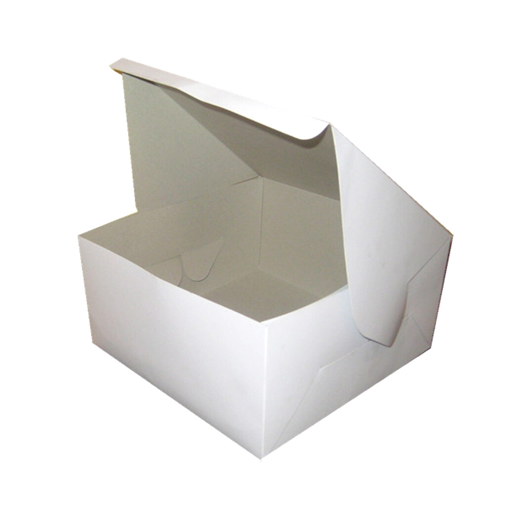 Cake Boxes 6x6x4 White Packaging for Cakes, Cupcakes Boxes, Folding Boxes ideal for cake, used for packaging gifts