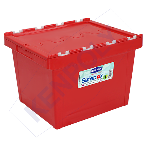 Kenpoly Safe Box No.1 L510 x W420 x H370 60 litres. RED
