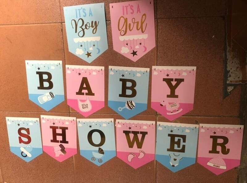 Gender Reveal "Boy or Girl" Baby Shower Banner