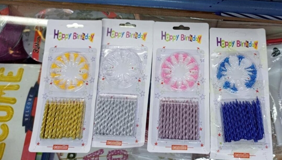 Birthday candles in a packet