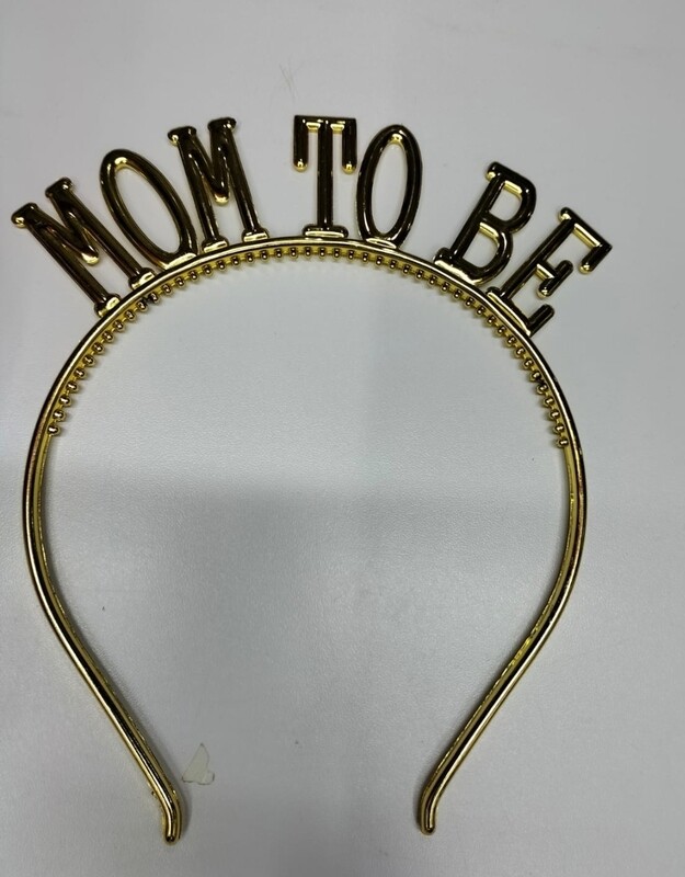 Gold Mom to Be Hairband - Elegant Gold-Plated Baby Shower Tiara Gift
