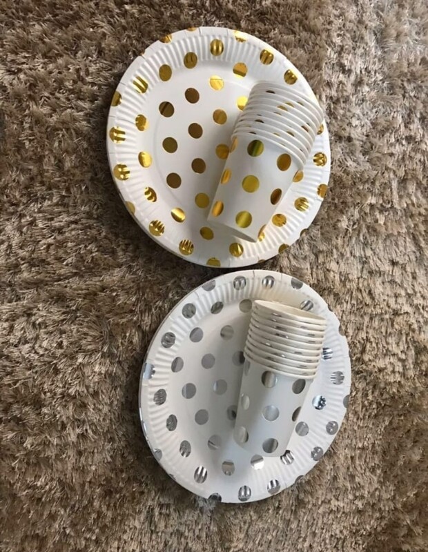 Disposable Party cups 10pcs &amp; plates 10pcs