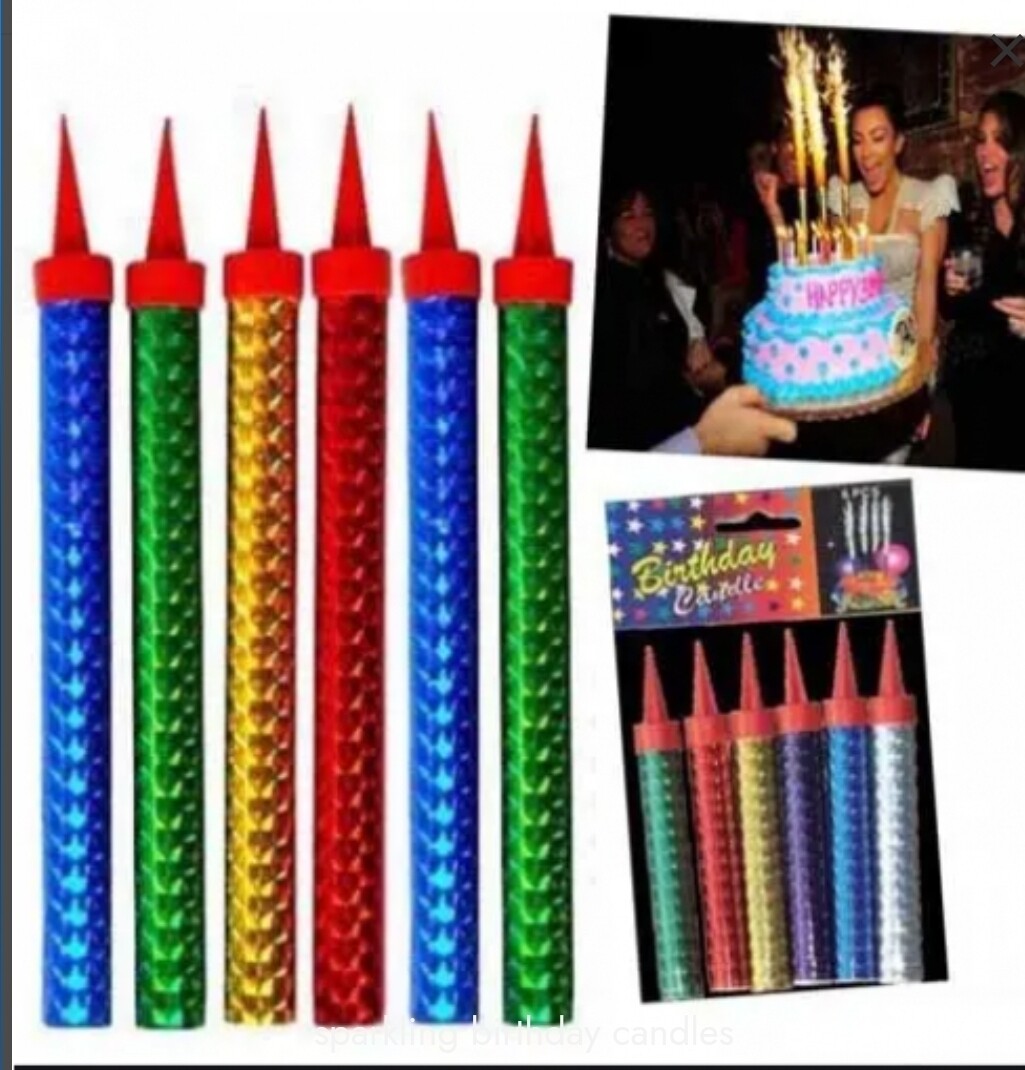 Sparkling candles pack of 6 pcs 15cm