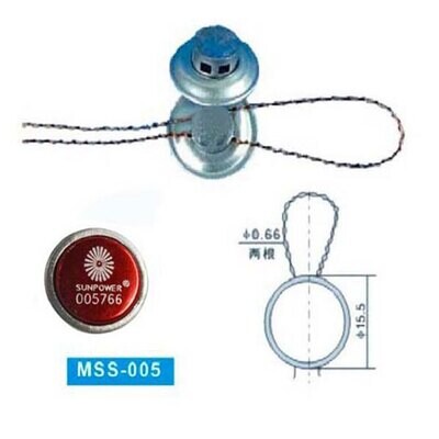 RED 2part seal wire &amp; button type lock seal to be used with pliers MSS-005