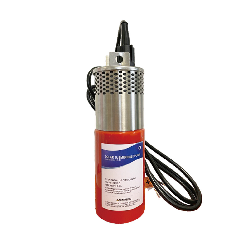 BLDC submersible solar pump 24V DC with brushless DC motor MAX FLOW RATE 12 LPM SPE-12-24