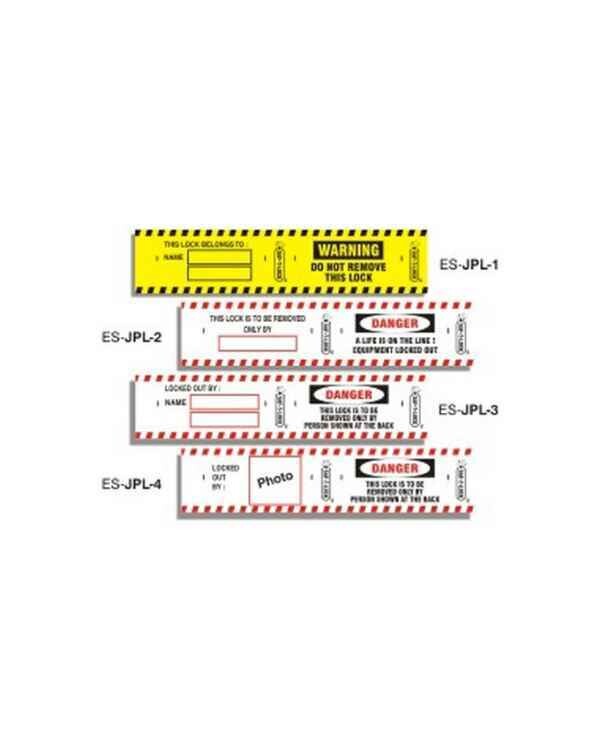 ESQUARE Padlock labels for jacket padlocks – WARNING "Do not remove this lock" – YELLOW (12PCS)
