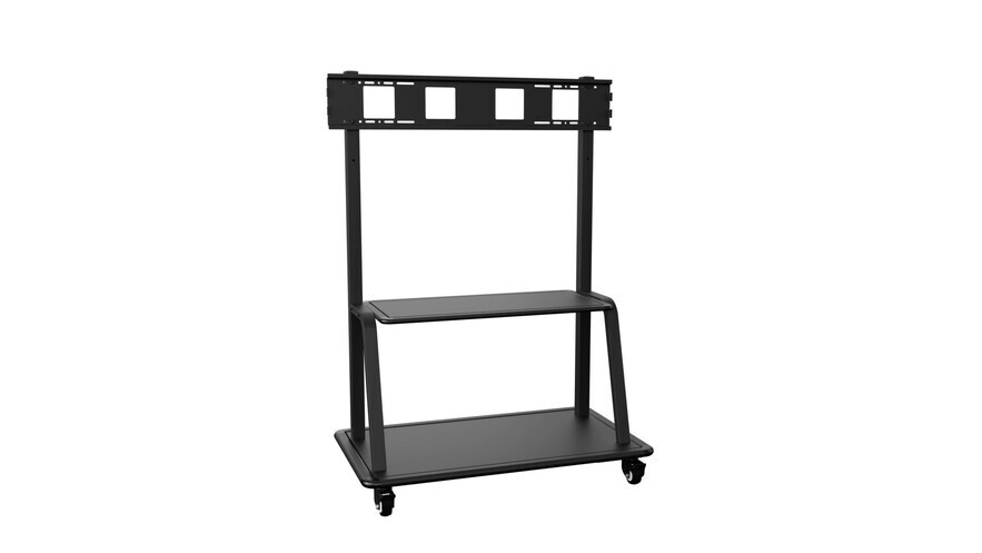Lumi T1025L Ultra Heavy Duty Mobile TV Trolley with Wheels - TV Weight Capacity 150kg, Fits Screens up to 105 inches