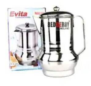 Redberry Evita Stainless Steel Water Jug - 1.5L - Silver