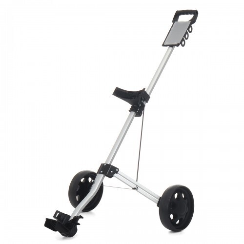Folding Golf Trolley 2 Wheel Push Pull Golf Cart Airport Baggage Check Stroller with Locked Brake for Outdoor Sports Travel GTALU