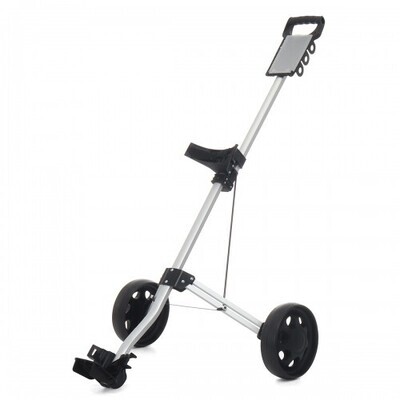 Folding Golf Trolley 2 Wheel Push Pull Golf Cart Airport Baggage Check Stroller with Locked Brake for Outdoor Sports Travel GTALU