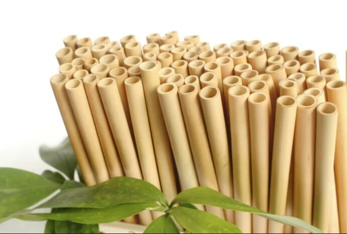 Sunpower bamboo straw flat edge 8x200mm ecofriendly . wash and reuse 10pcs bag BSTRAW