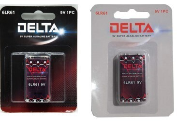 Delta Alkaline 9V Battery Single Blister Pack