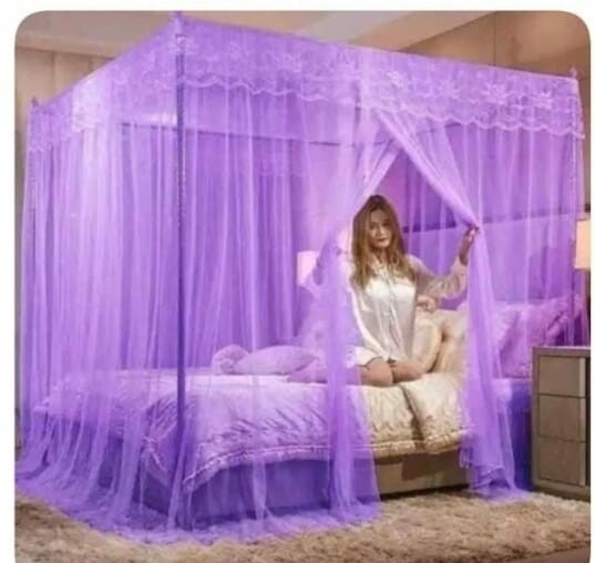 Shi Shang Mosquito net with metal stands 6x6 PURPLE