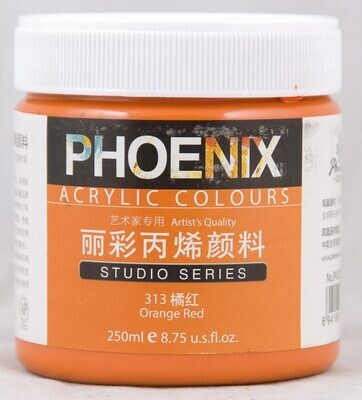 Phoenix acrylic colours 250ml Orange Red