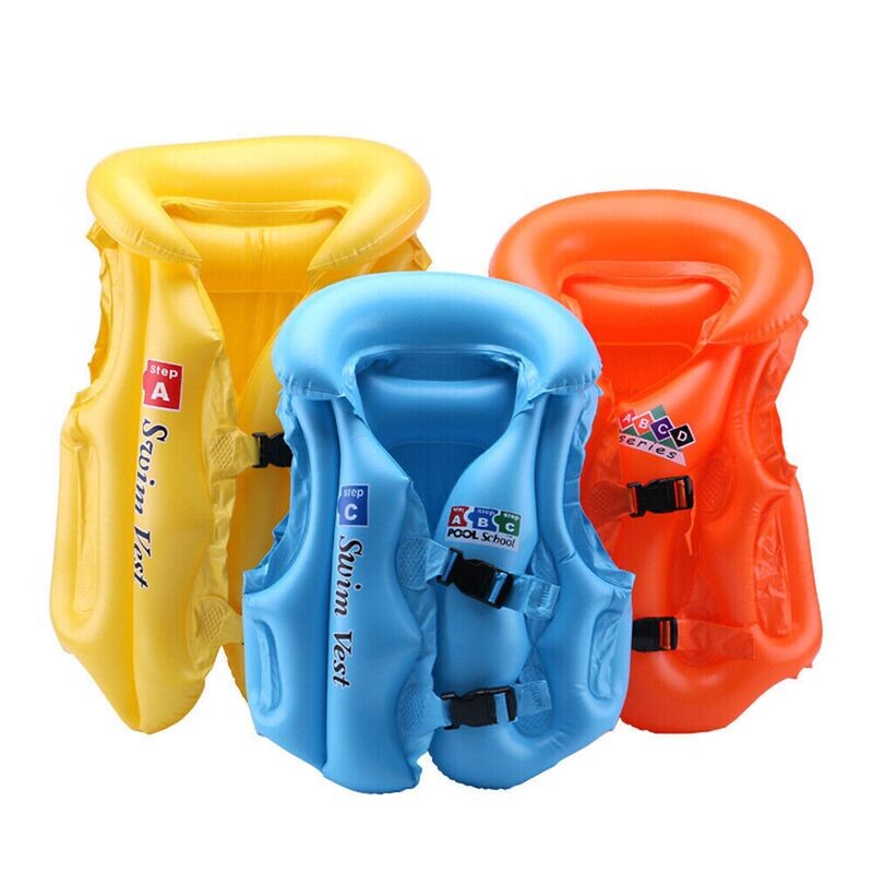PARIS  Fashion Kids Floaters Inflatable Swimming Jacket Vest NO.229821 43×36.5CM (small 3-5yrs) Orange