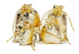 Small bag 15*20cm gold bag