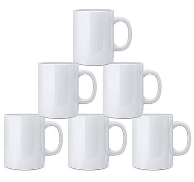 White plain ceramic mug 320ml Signature for Tea, Coffee mug ideal for restaurant, hotel, office