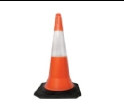 Heavy Rubber Base Traffic Cone with Reflective Strip A-011-50CM Parking Barrier Cone