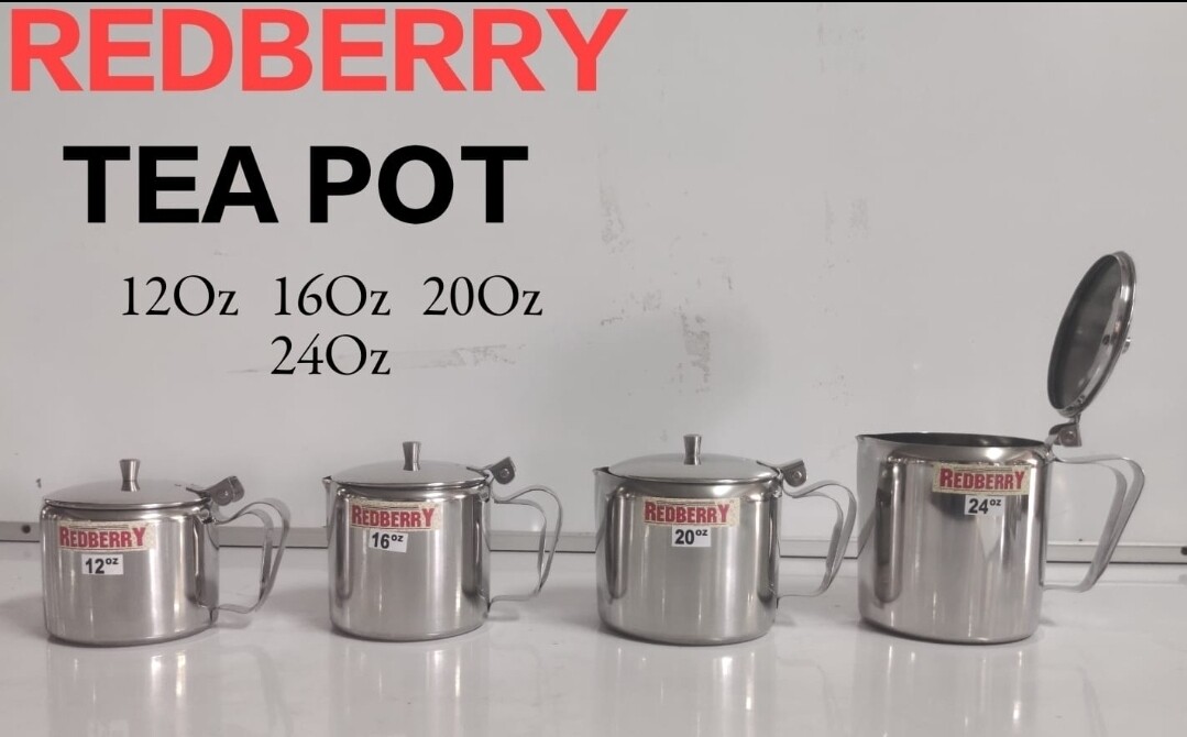 Redberry stainless steel tea pot 12 0z (small)