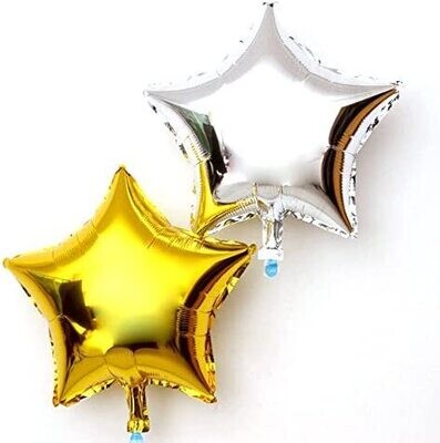 Star Balloons Foil Balloons Party Decorations Balloons, Silver,