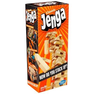 Authentic Hasbro Jenga - Classic Strategy Wood Block Game E82670000