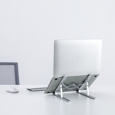 Lumi Portable Laptop Stand 7-Level Adjustable Laptop Stand Riser 11-15 Inch Silver LPS03-3