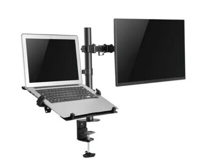 Lumi Economy Articulating Monitor Arm with Laptop Holder | LDT12-C1M2KN