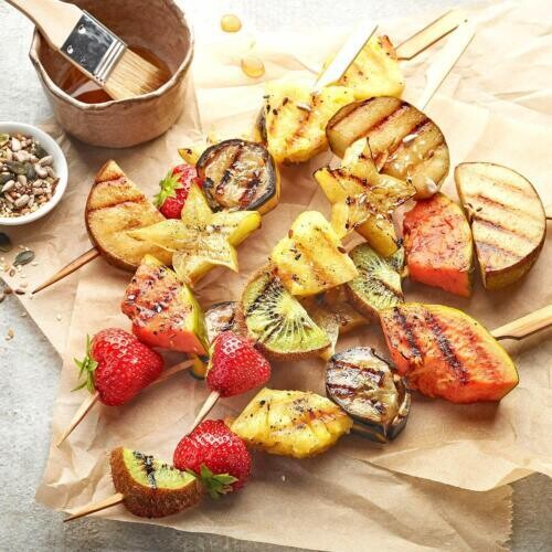 SunpowerBamboo Paddle Skewers Barbecue Bamboo Skewers 30 cm Cocktail Sticks for Barbeque 30cm, 200pcs KLBS30