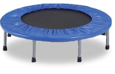 Mini Trampoline 100cm Blue - Sturdy Steel Tube Construction, Max 100kg Weight Capacity