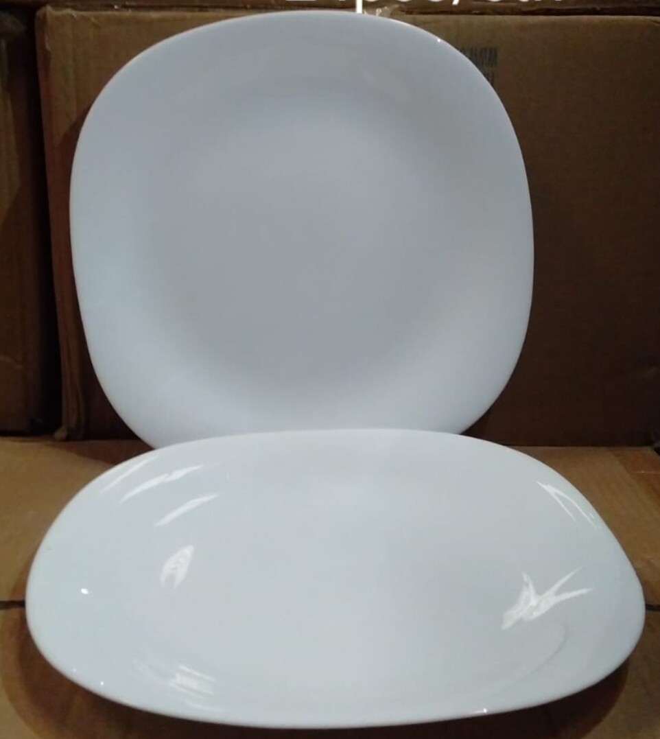Generic plain white square plate 11inch 6pcs set