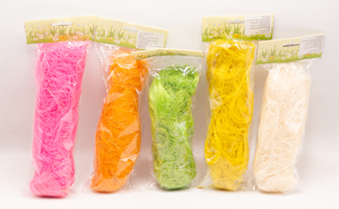 Easter Hemp Thread Assorted Colors - Pink, Yellow, Orange, Green, White - Ideal for Easter Decoration and Gifting #B08041-30