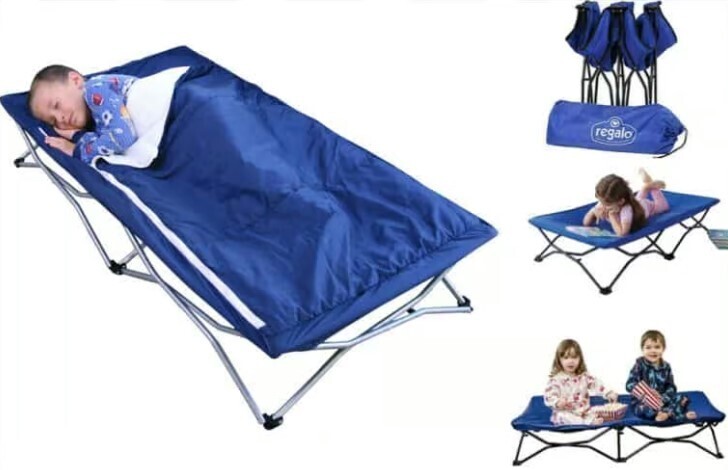 Folding Camping Bed for Kids with Sleeping Bag - Comfort and Convenience on the Go!